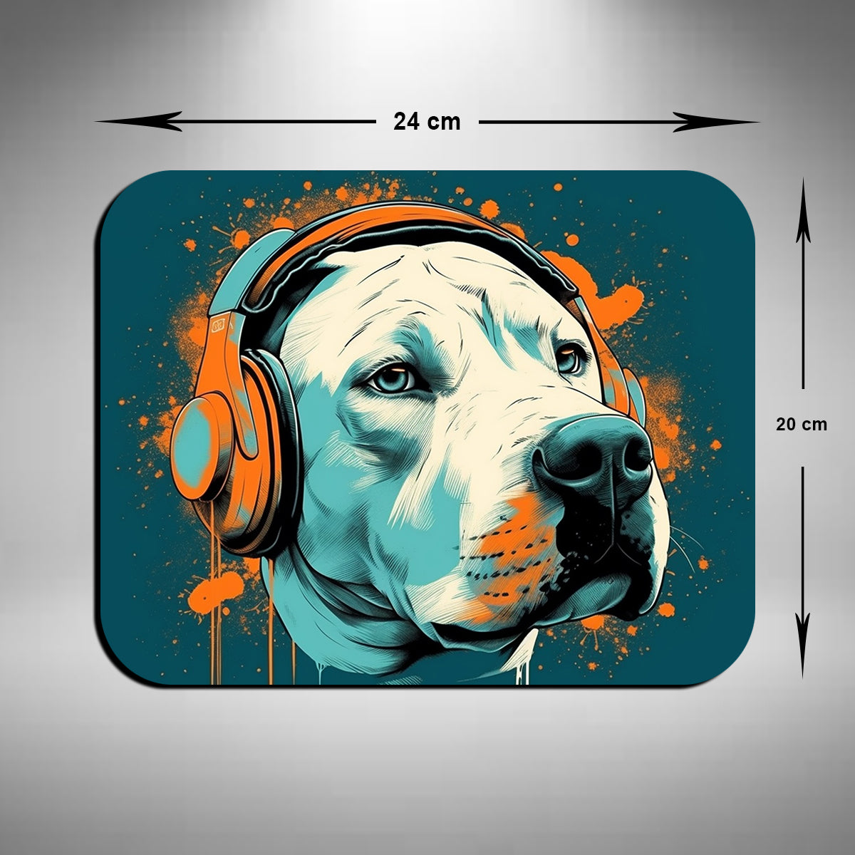 Bully Kutta Wearing Headphones Mouse Mat