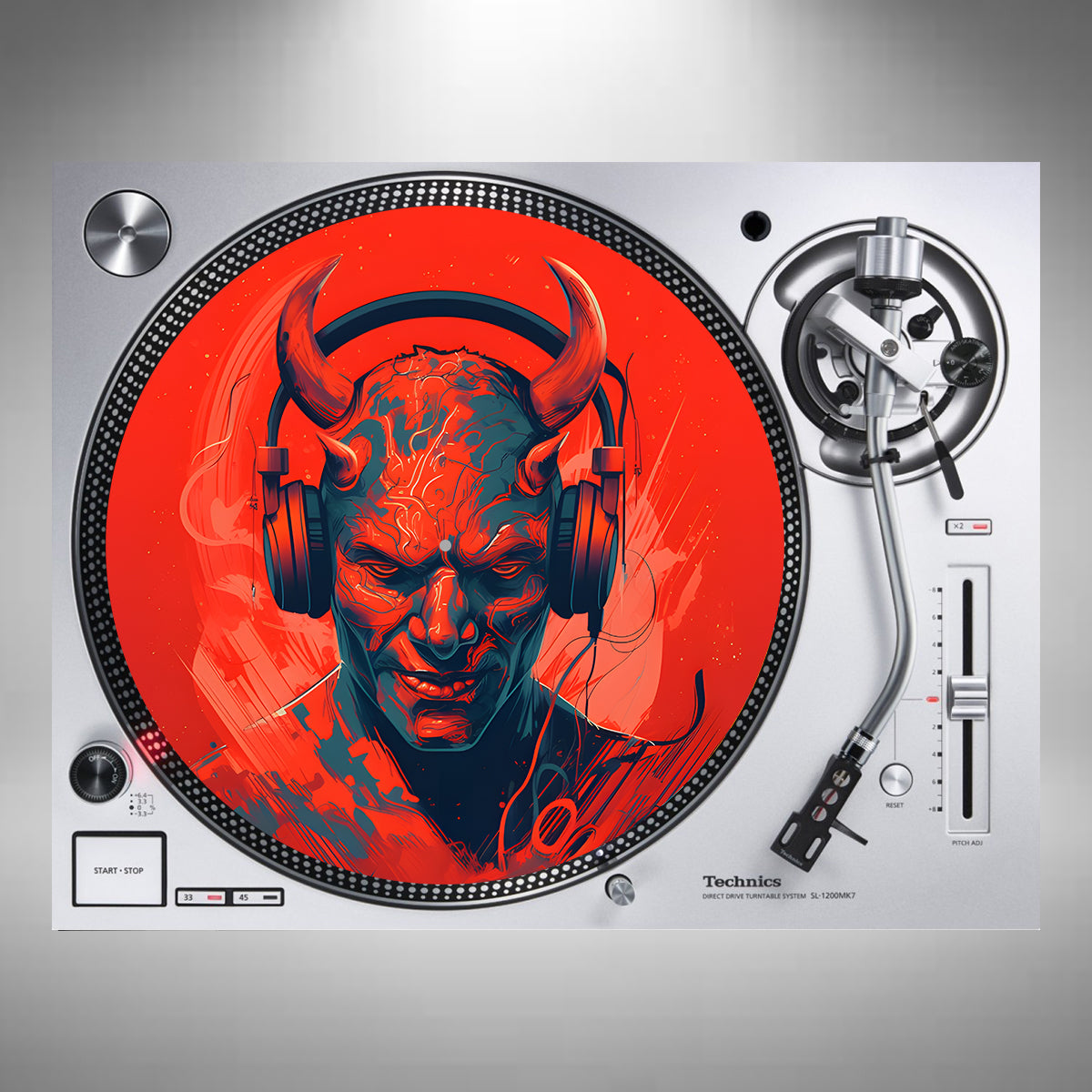 Demon Wearing Headphones Slipmats