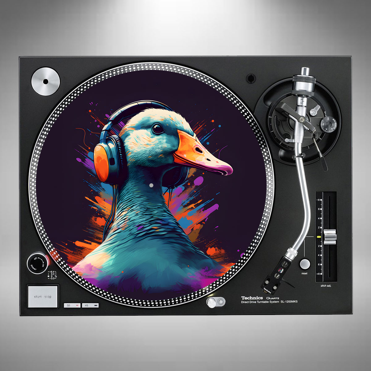 Duck Wearing Headphones Slipmats