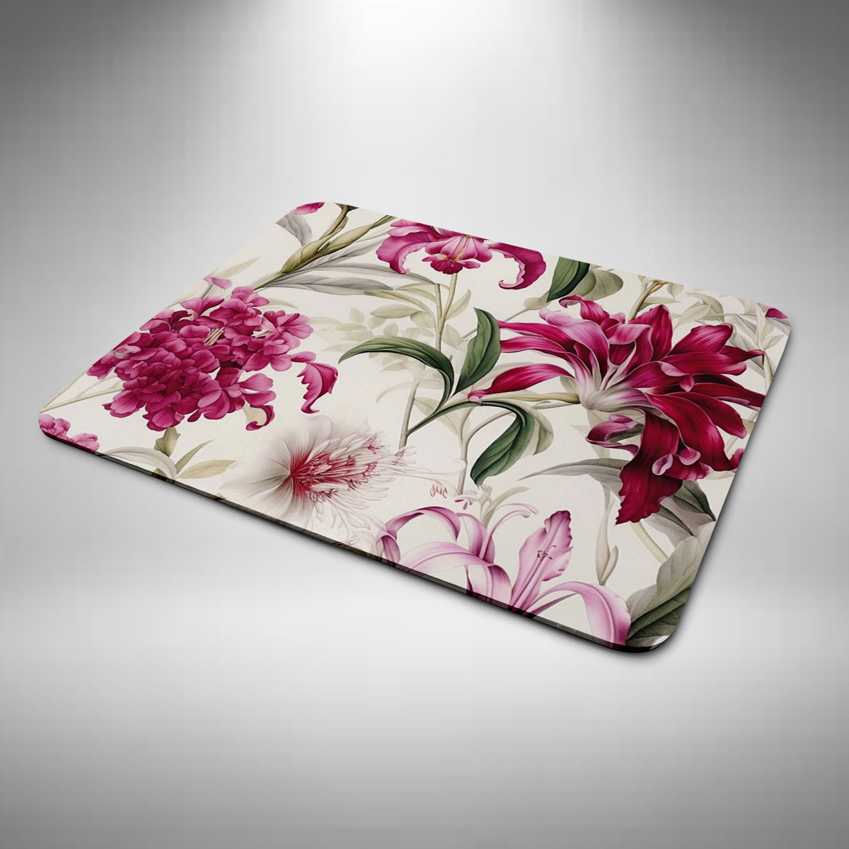 Flowers Mouse Mat Pink and Green
