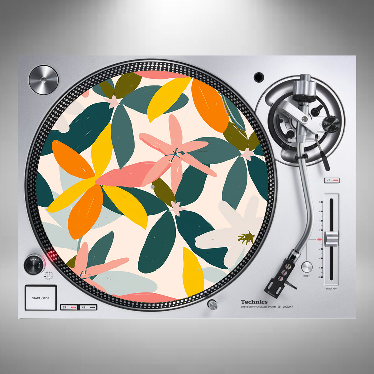 Flowers Slipmats Green and Yellow