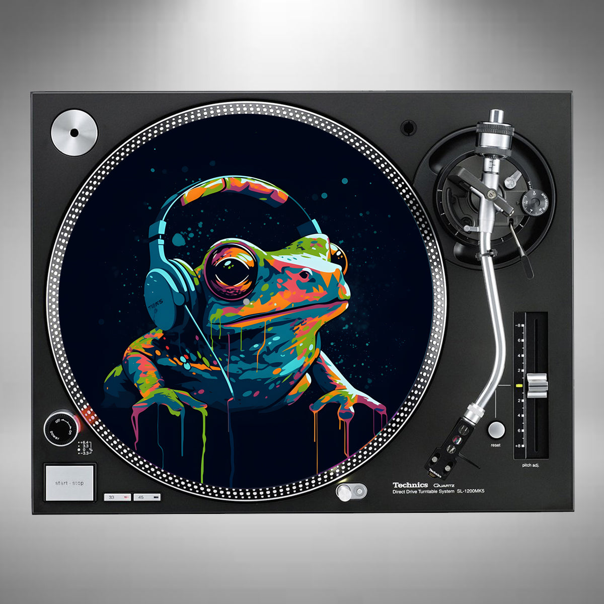 Frog Wearing Headphones Slipmats