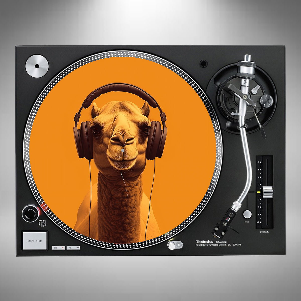 Camel Wearing Headphones Slipmats