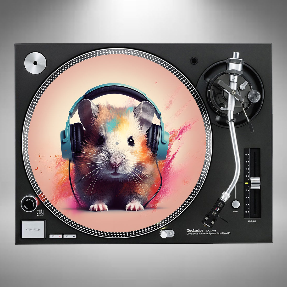Hamster Wearing Headphones Slipmats