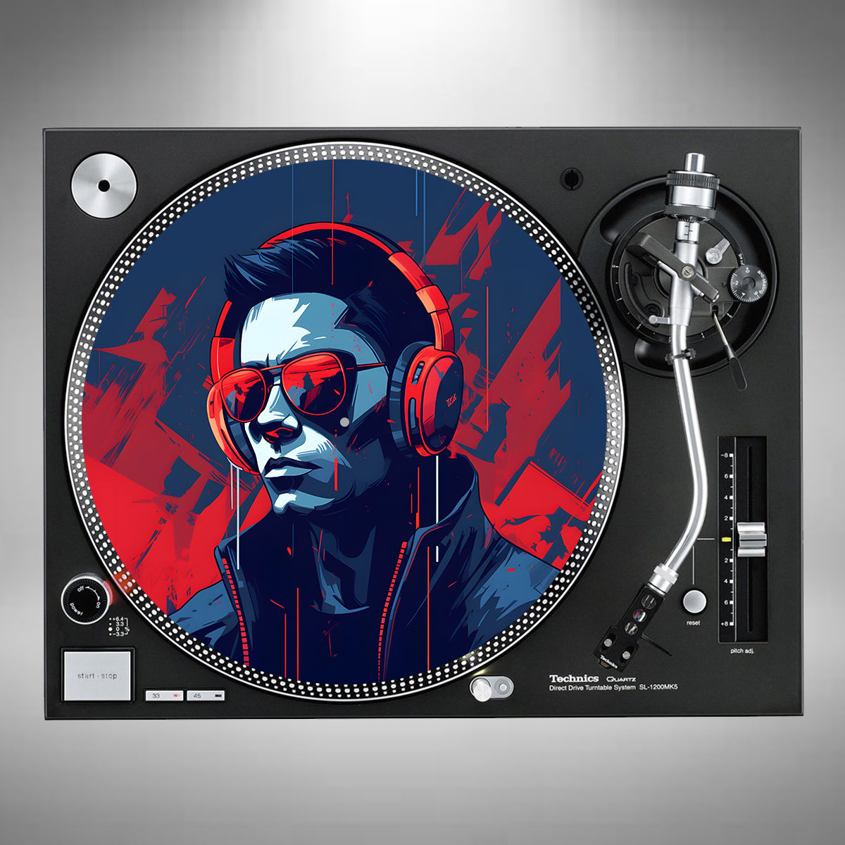 Vampire Wearing Headphones Slipmats