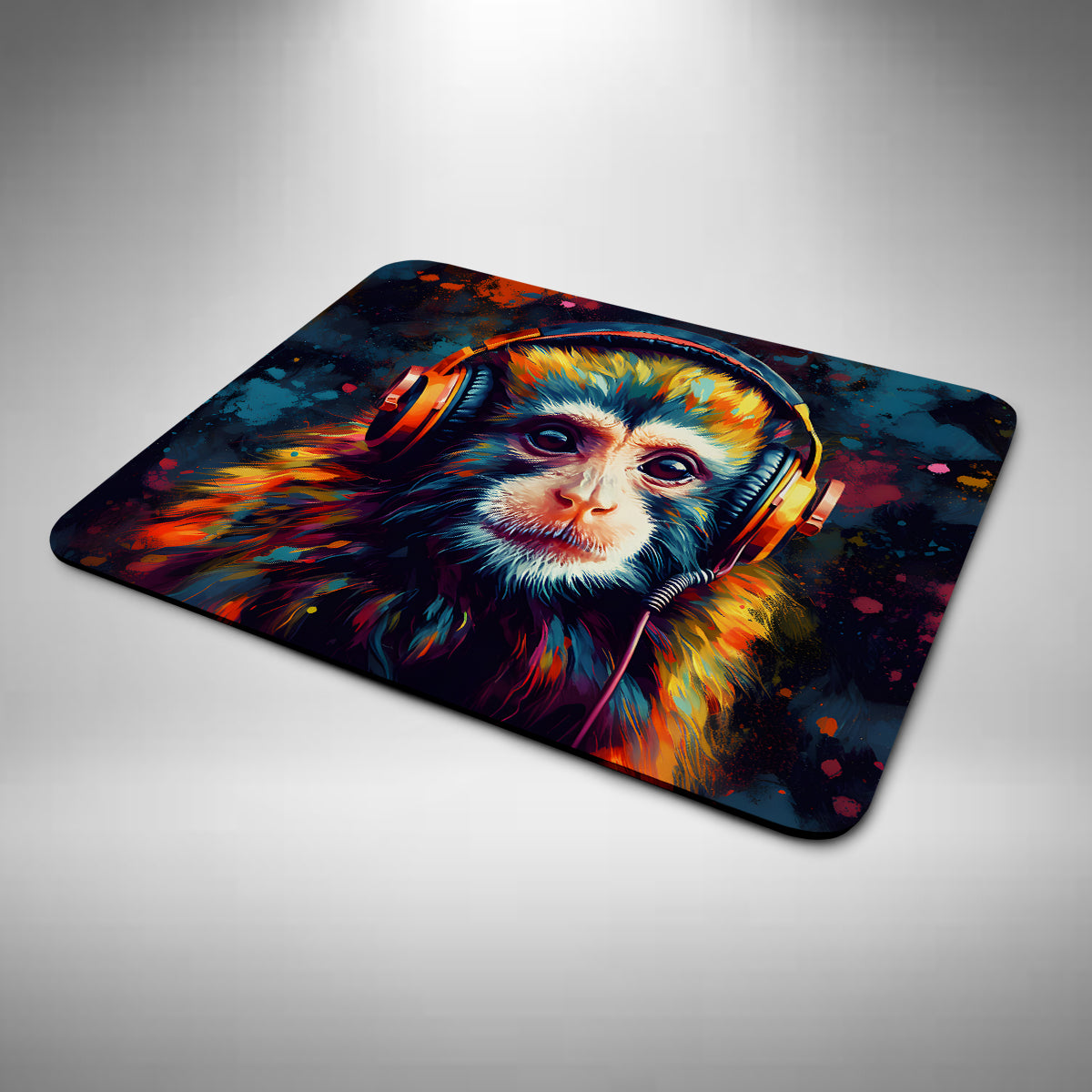Marmoset Wearing Headphones Mouse Mat