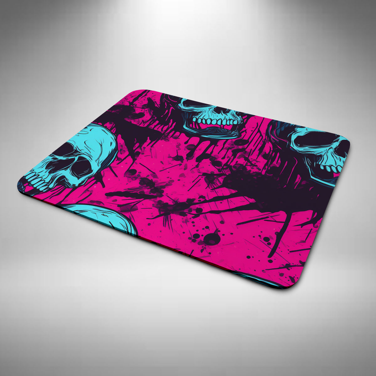 Skull Mouse Mat Pink and Blue