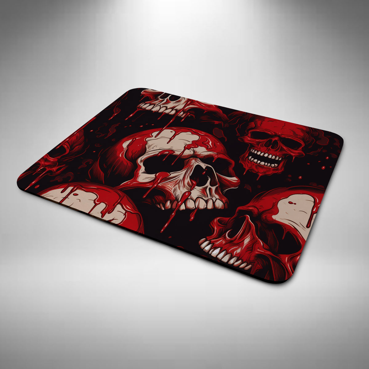 Skull Mouse Mat White and Red