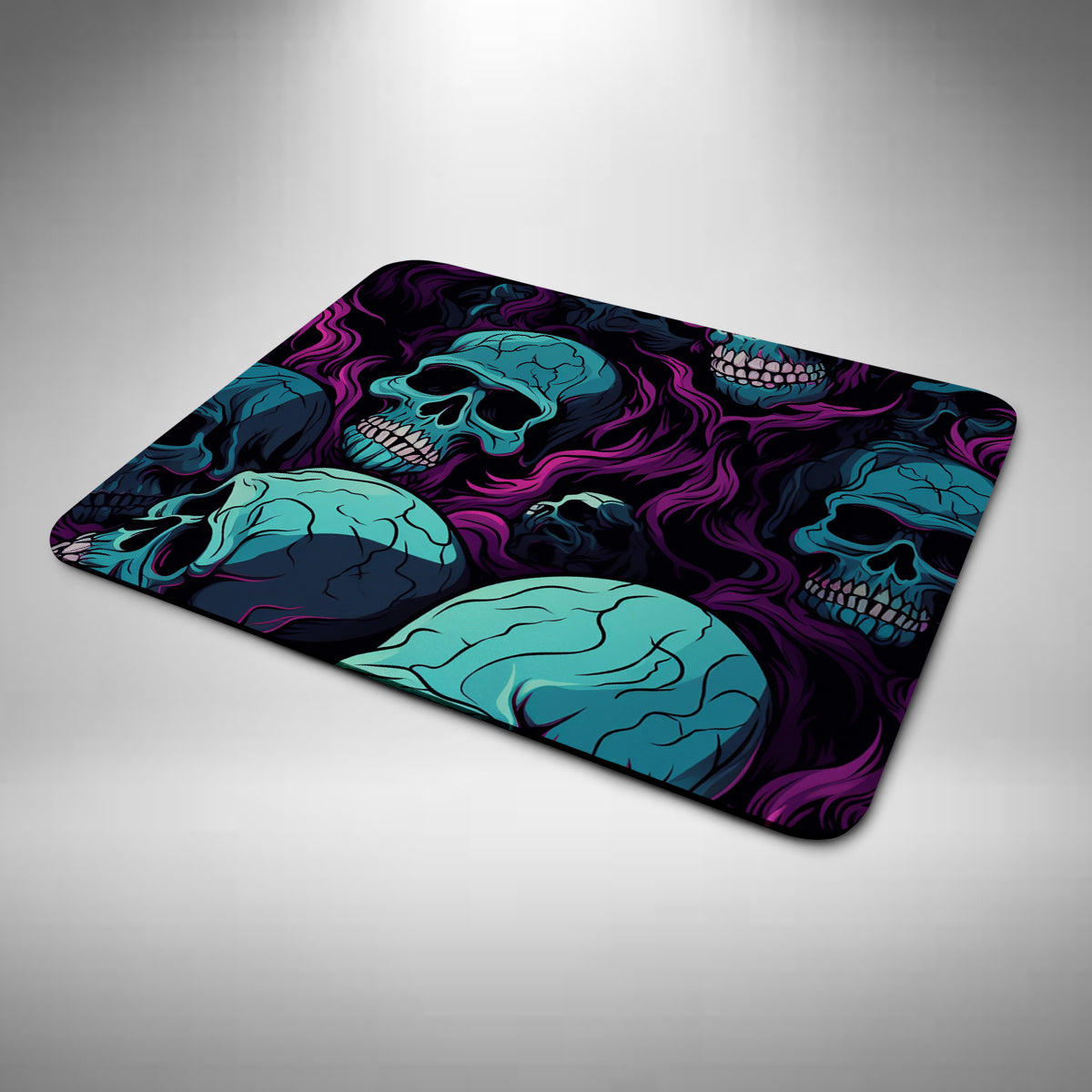 Skull Mouse Mat Blue and Purple