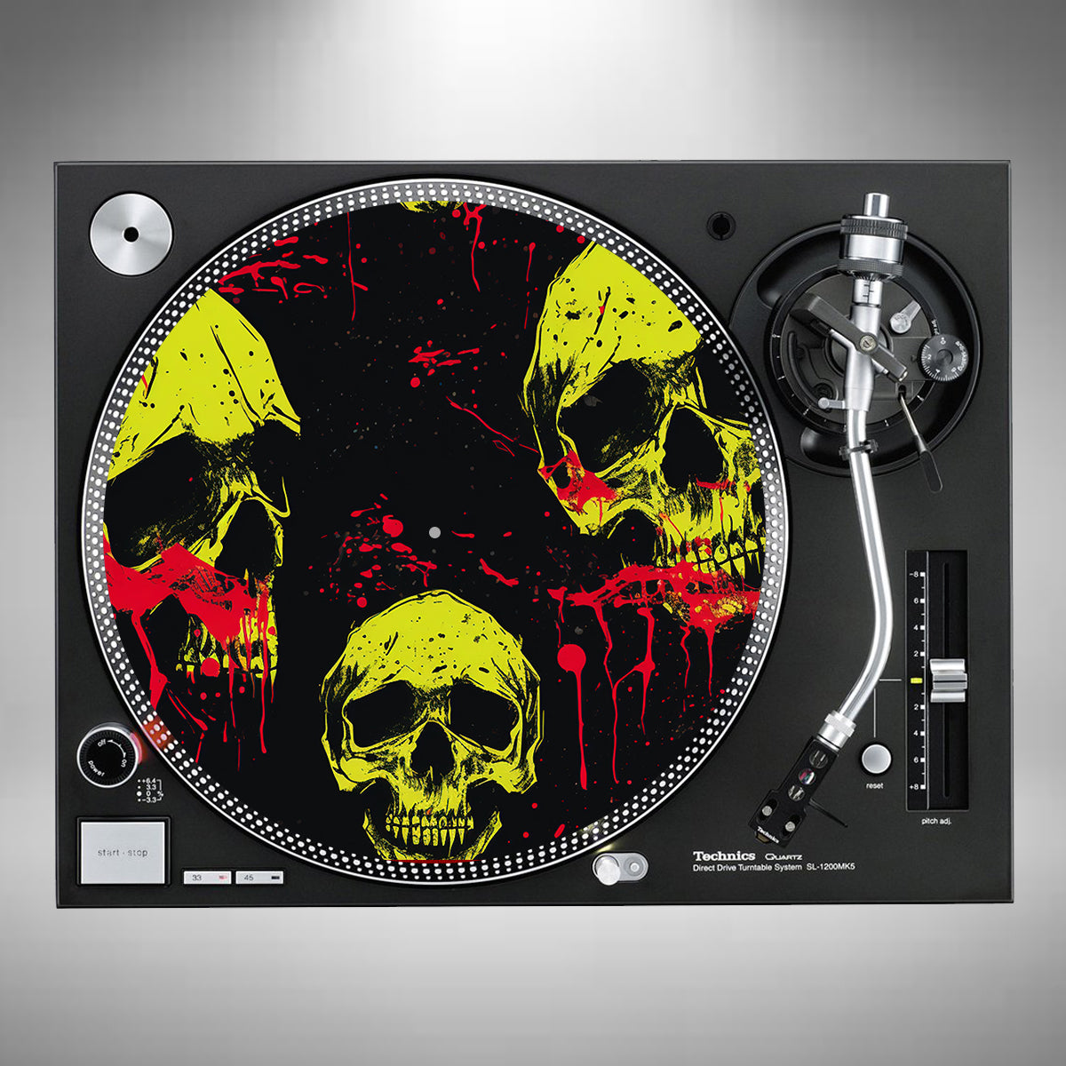 Skull Slipmats Red and Yellow