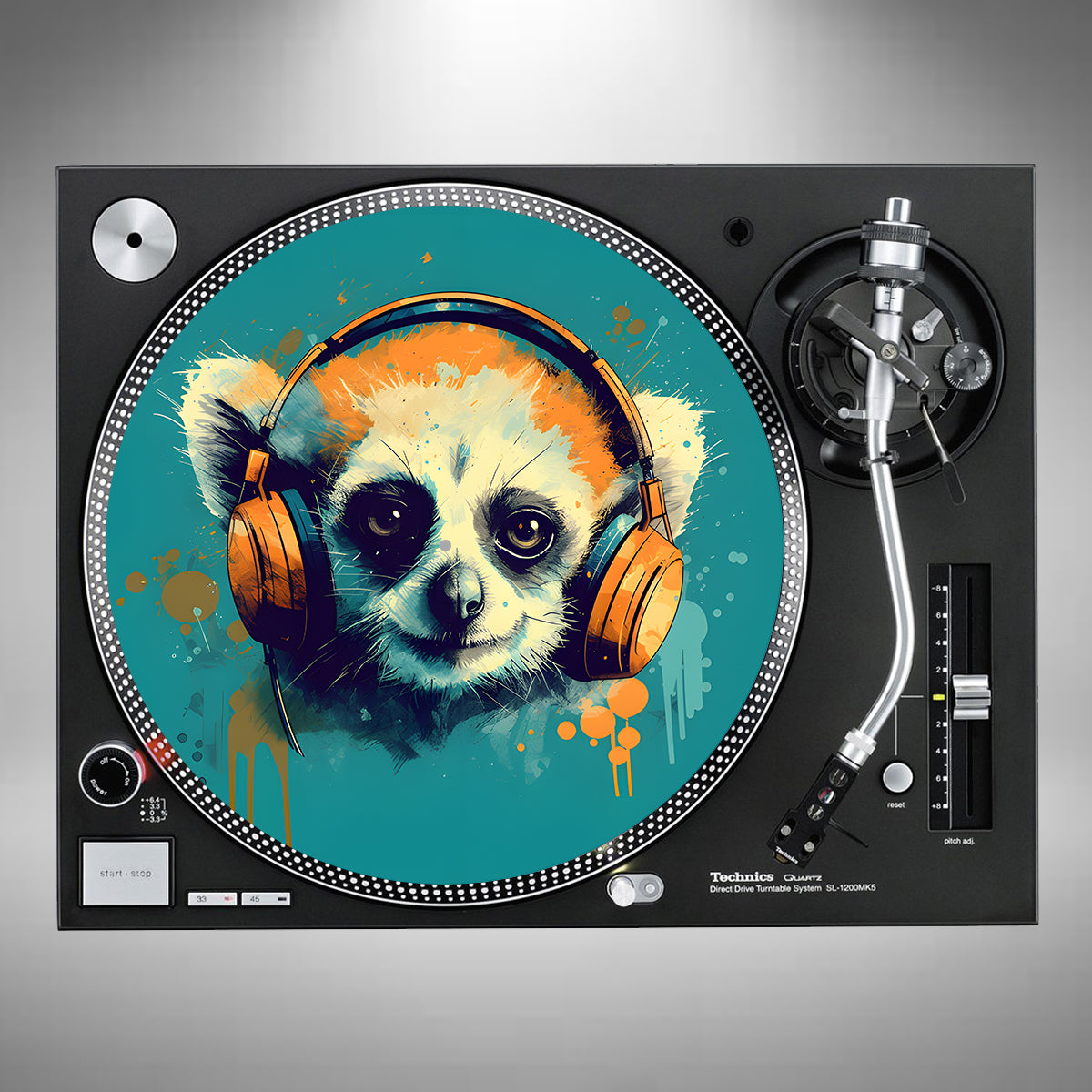 Slow Loris Wearing Headphones Slipmats