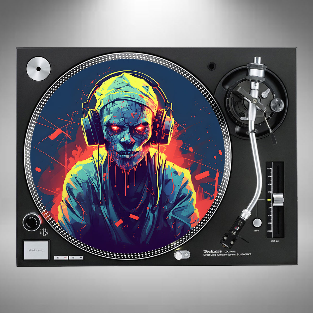 Zombie Wearing Headphones Slipmats