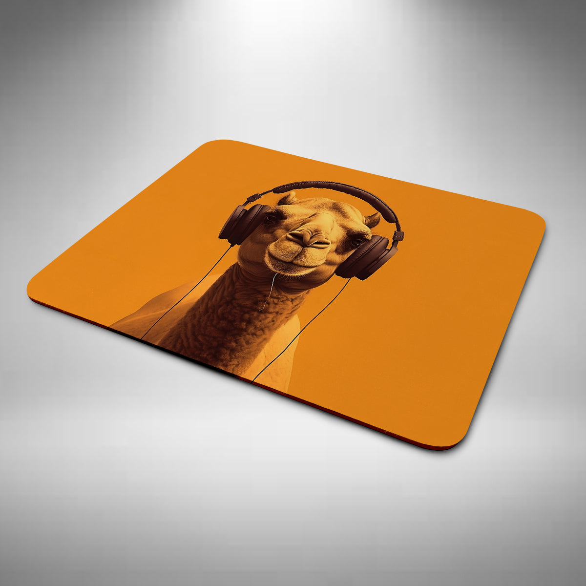 Camel Wearing Headphones Mouse Mat